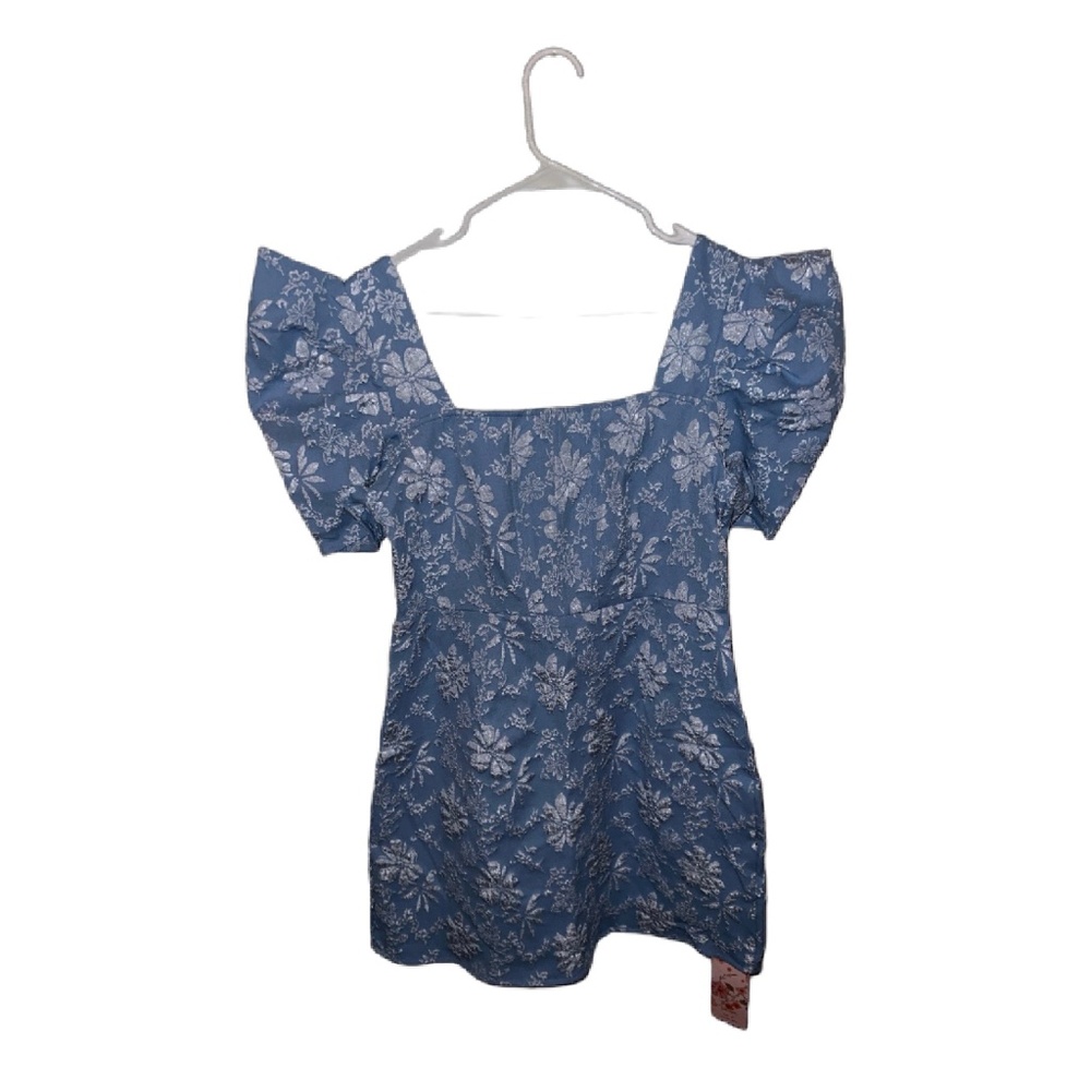 Blue floral dress